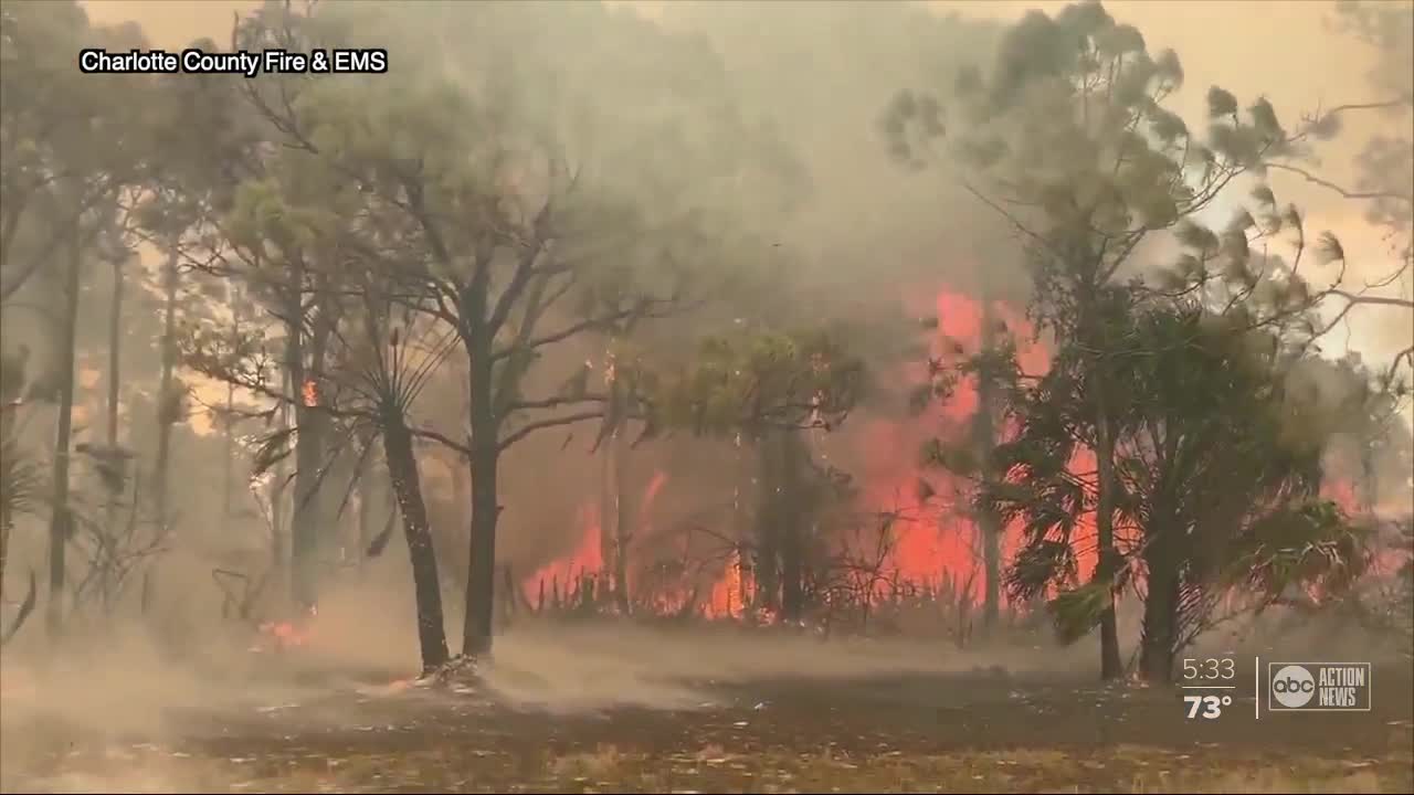 Brush fire in Southwest Florida prompts evacuations