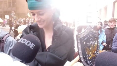 SUPER WOMAN ,FREEDOM WORLDWIDE LONDON PROTEST/RALLY, JOE JOHNSON REPORTS