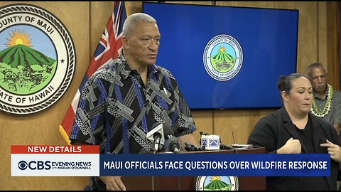 Maui Mayor Faces Hard Questions From CBS News