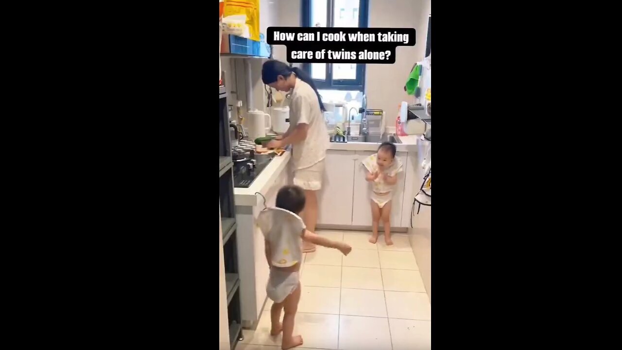 The art of cooking while taking care of twins on your own