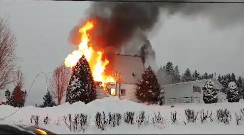 Feu de chalet Sainte Rose de Watford Déc 2020