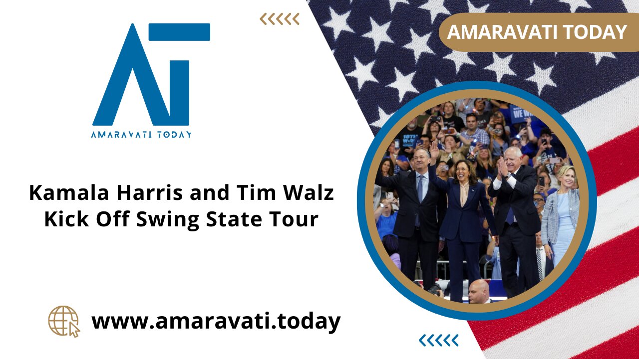 Kamala Harris and Tim Walz Kick Off Swing State Tour | Amaravati Today News