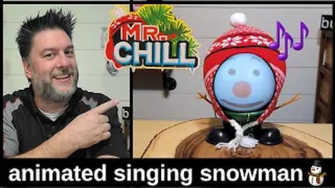 ⛄️🎶 Mr. Chill Talking Animated Snowman with Built in Projector & Speaker Plug'n Play ⛄️🎶 [547]