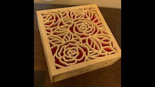 Scrollsaw Rose Box