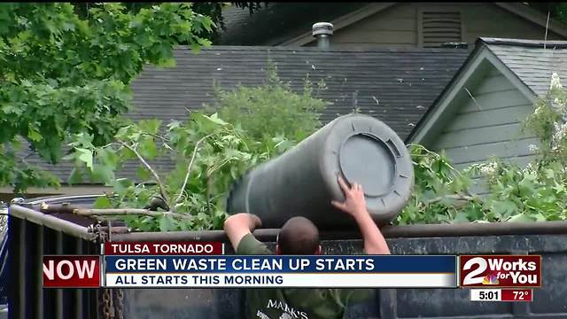 Green waste collection starts Monday after last week's tornado
