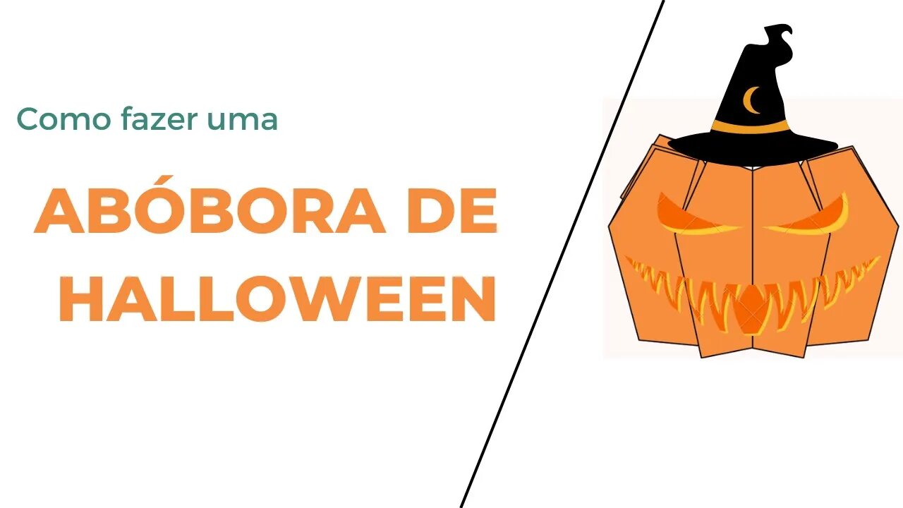 Como fazer uma abóbora de halloween decorativa com papel- origami