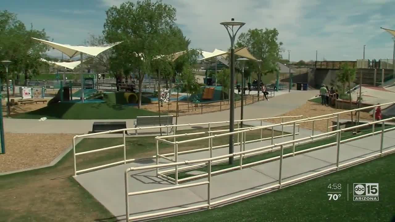 High school student spending time cleaning playgrounds