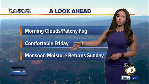 10News Pinpoint Weather with Meteorologist Angelica Campos