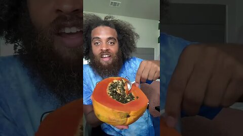 Eating half a papaya Live with Rock Mercury