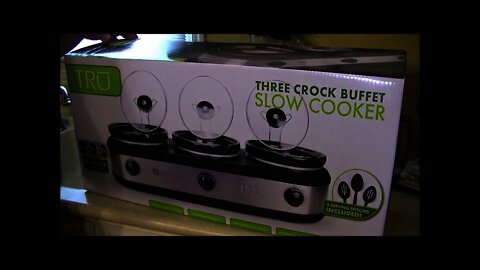 unboxing review TRU Triple Slow Cooker Buffet Server Set