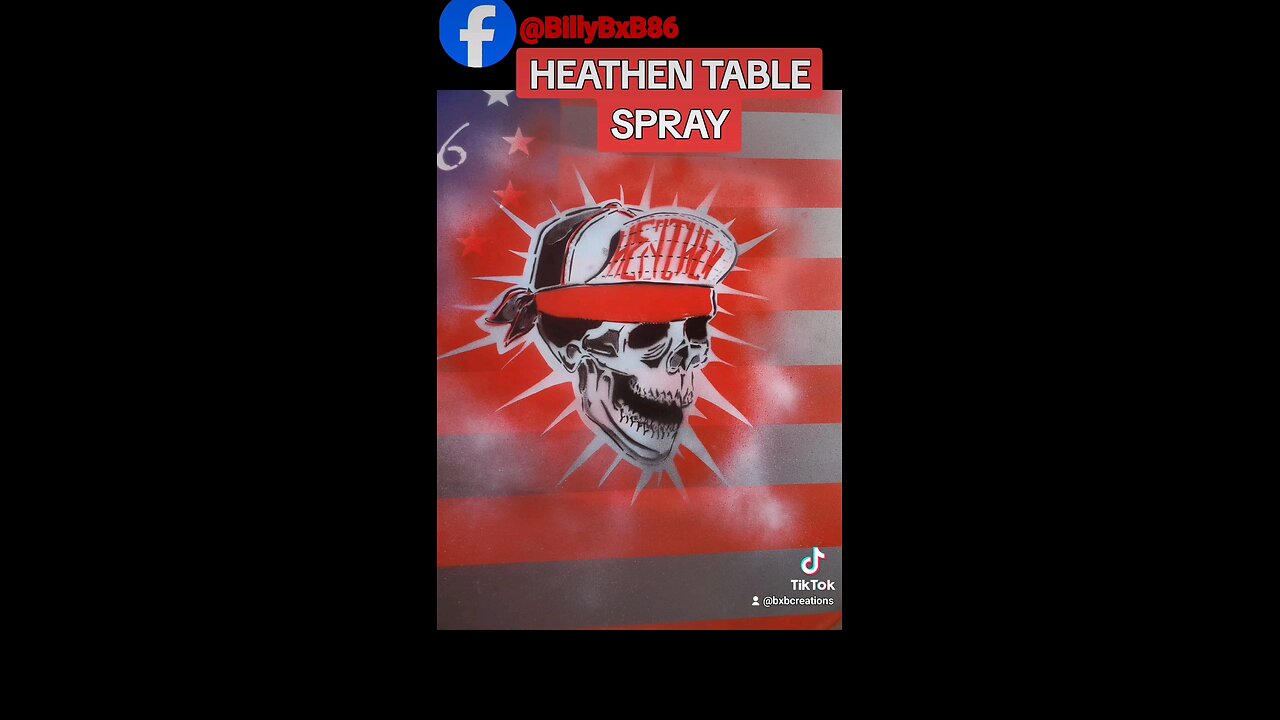 HEATHEN TABLE SPRAY #bxbcreations #BXBSTUDIOS #art #tshirtprinting #artist #spraypaintartist