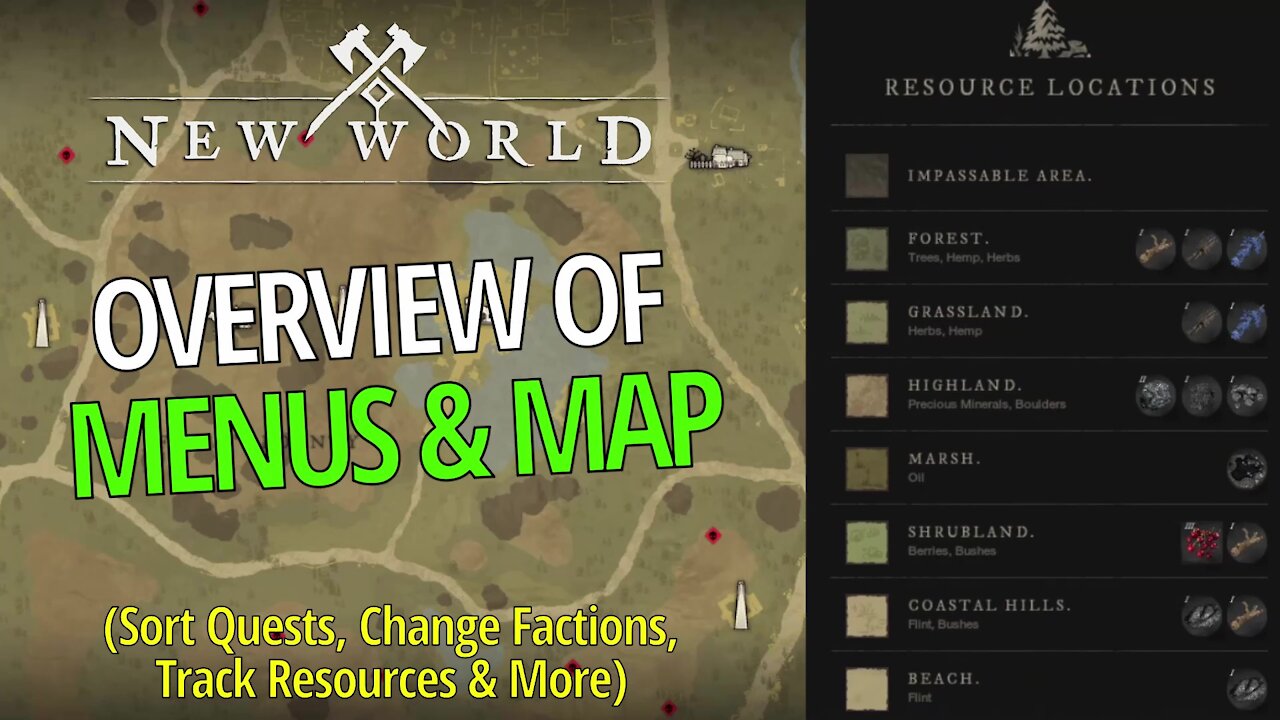 Overview Of Menus And Map - New World