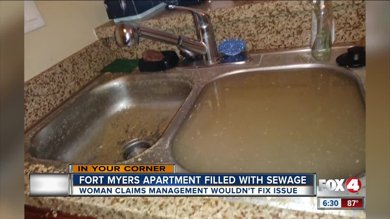 Fort Myers apartment filled with sewage
