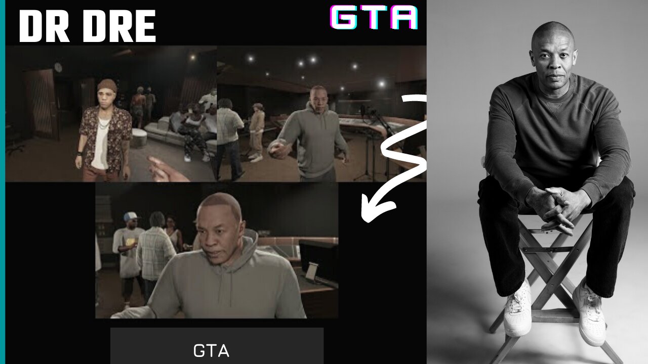 Dr. Dre and Anderson .Paak, in first person GTA: Online