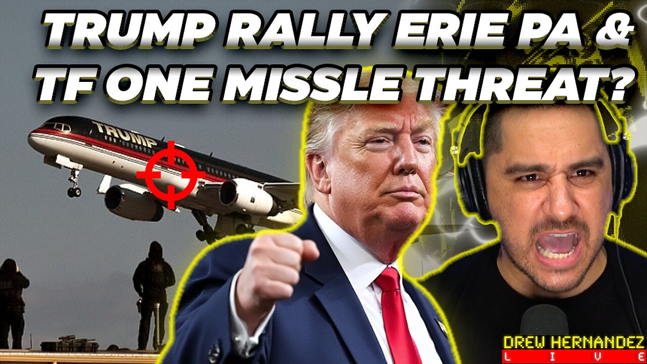 TRUMP RALLY ERIE PA & TRUMP FORCE 1 MISSLE THREAT?