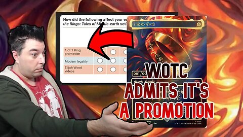 WOTC The One Ring Was A Promotion, Here Is My Final Thoughts On This Situation