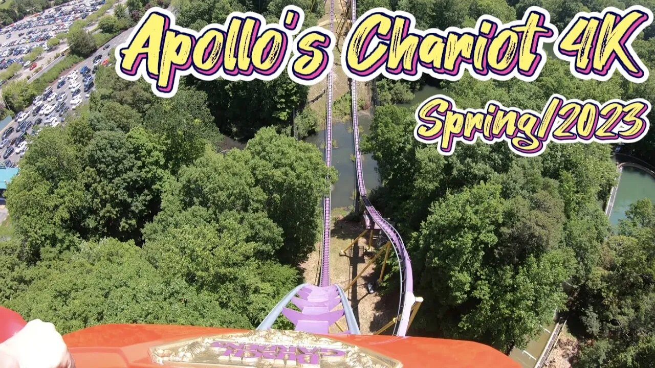 4K Apollo's Chariot Roller Coaster - Busch Gardens - Williamsburg, VA - Spring/2023