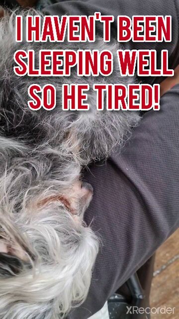 I HAVEN'T BEEN SLEEPING WELL. HE IS TIRED!