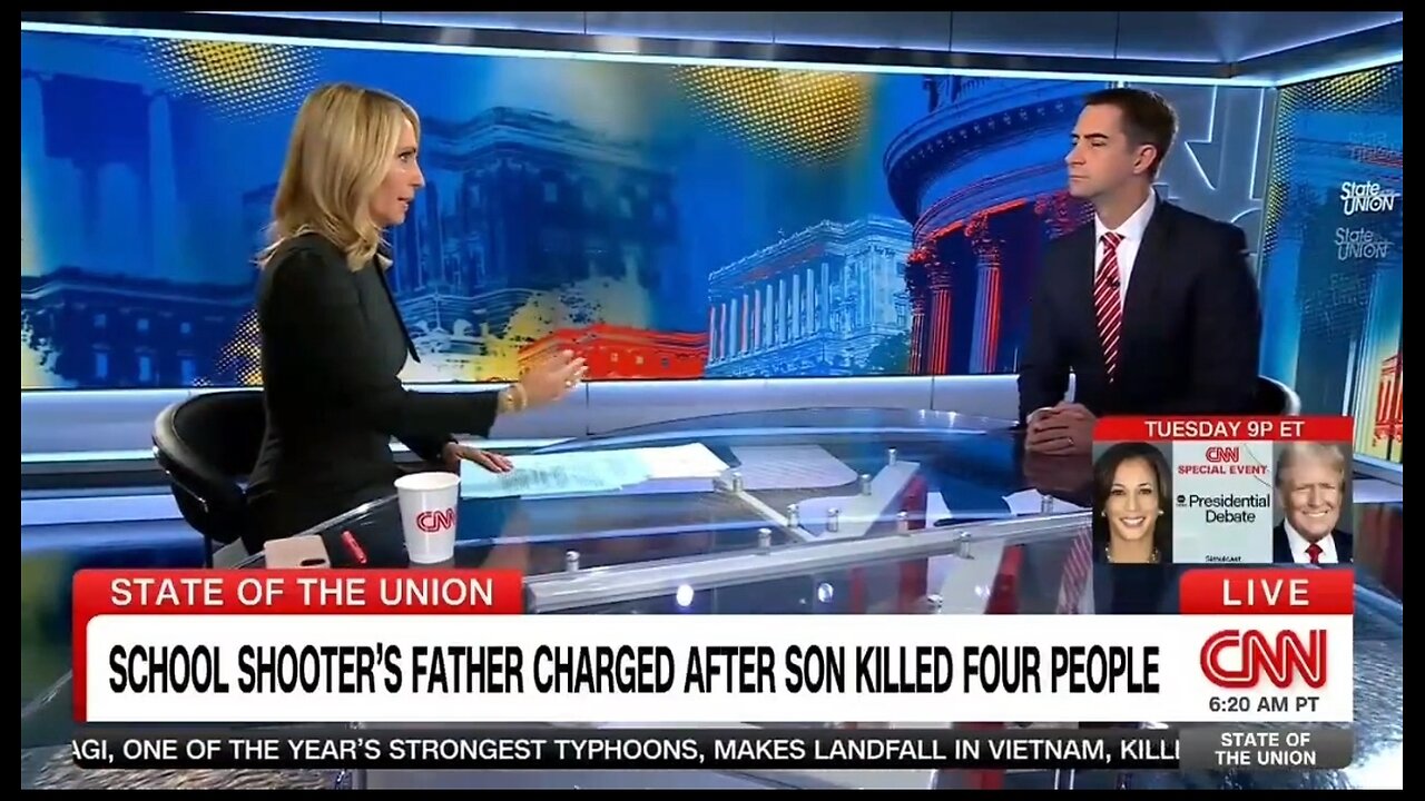 Sen Tom Cotton REFUSES To Let CNN's Bash Push The JD Vance Fact Of Life Hoax