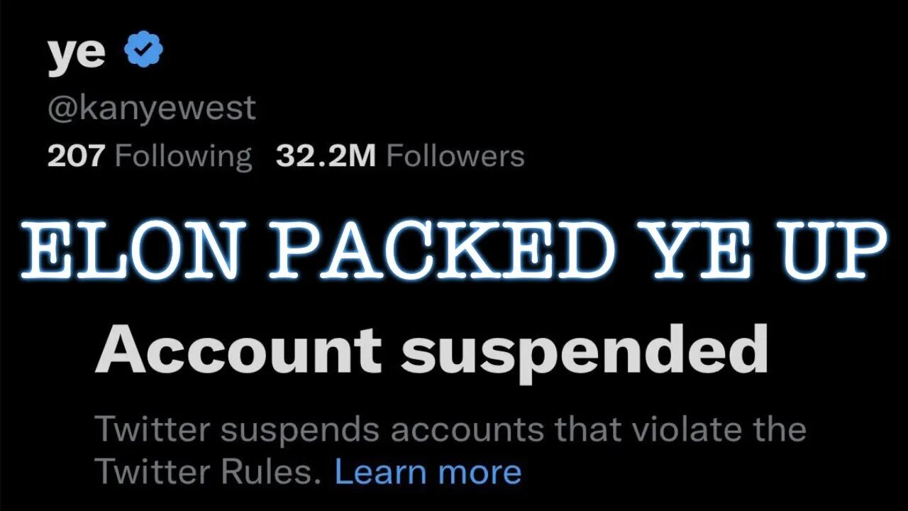 KANYE "YE" WEST HAS BEEN SUSPENDED FROM TWITTER!