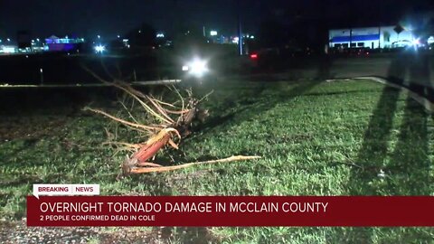 Storm damage in central Oklahoma