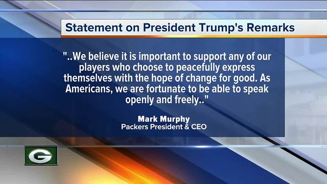 Green Bay Packers President Mark Murphy responds to President Trump's comments on the NFL