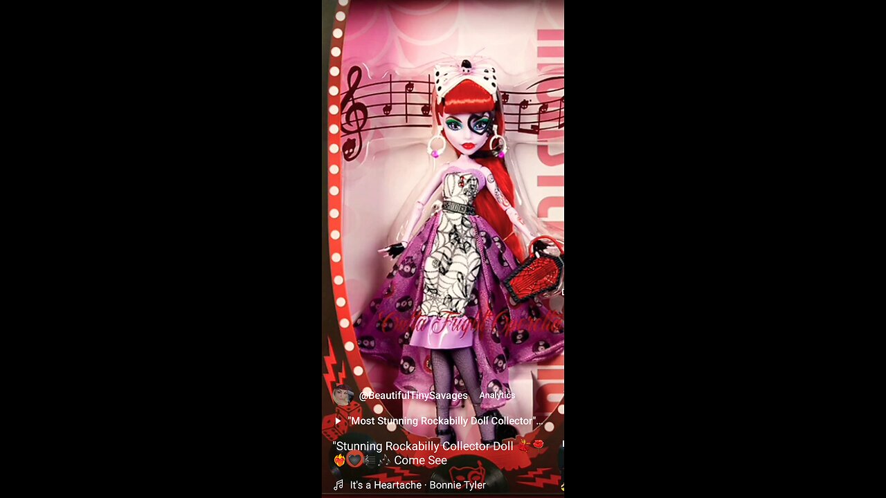 " Most Stunning Rockabilly Collector Doll Full Video ❤️‍🔥🌹🖤💃💫🎶🎼 Come See