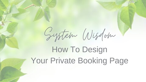 How To Design Your Private Booking Page (Thank You Page) - Simple and Easy