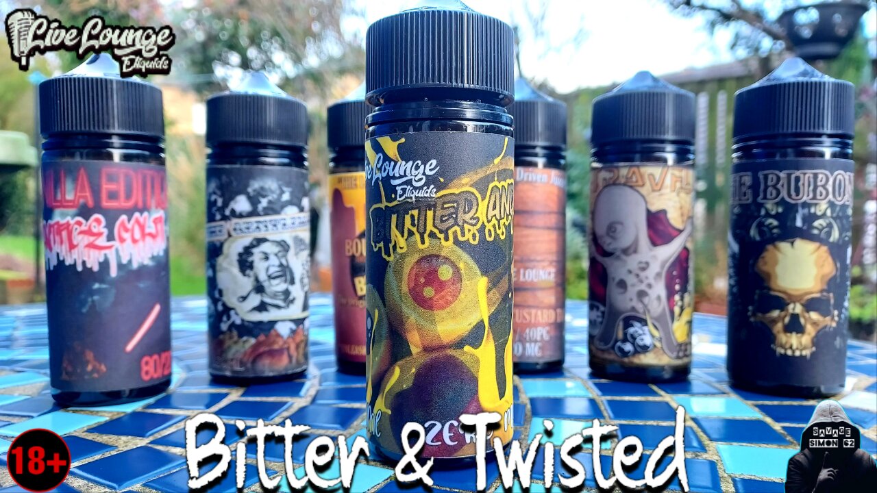 LIVE LOUNGE LIQUIDS "BITTER & TWISTED" E LIQUID REVIEW 🔞 #liveloungeliquids #ukeliquid #vape