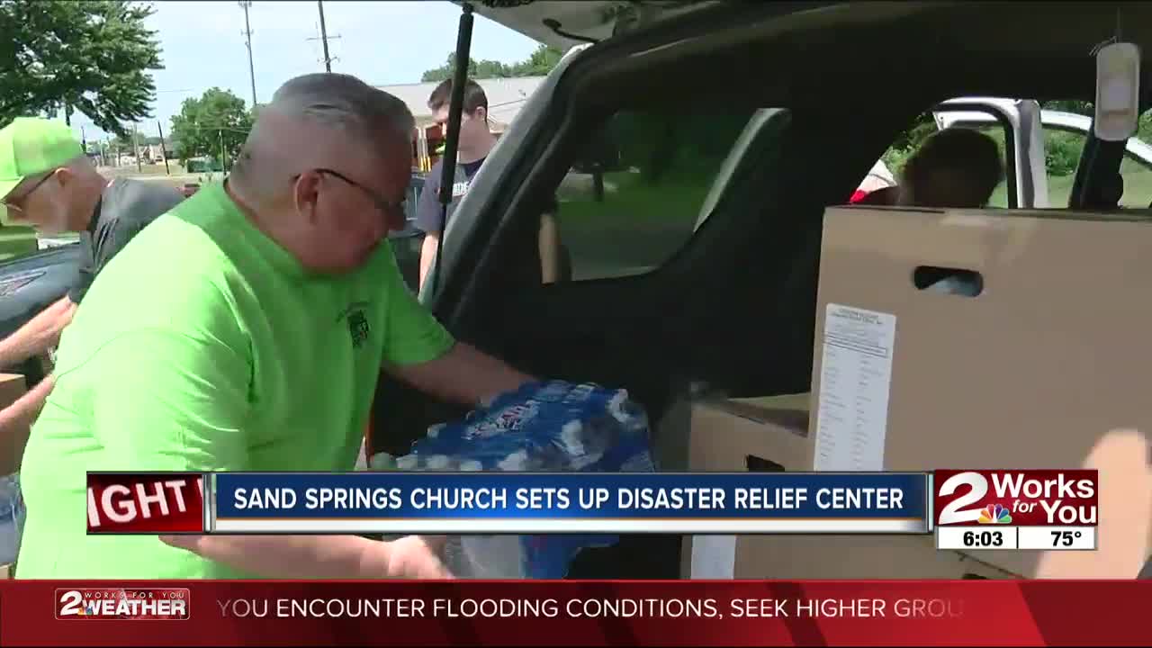 Sand Springs church creates distribution center for flood victims