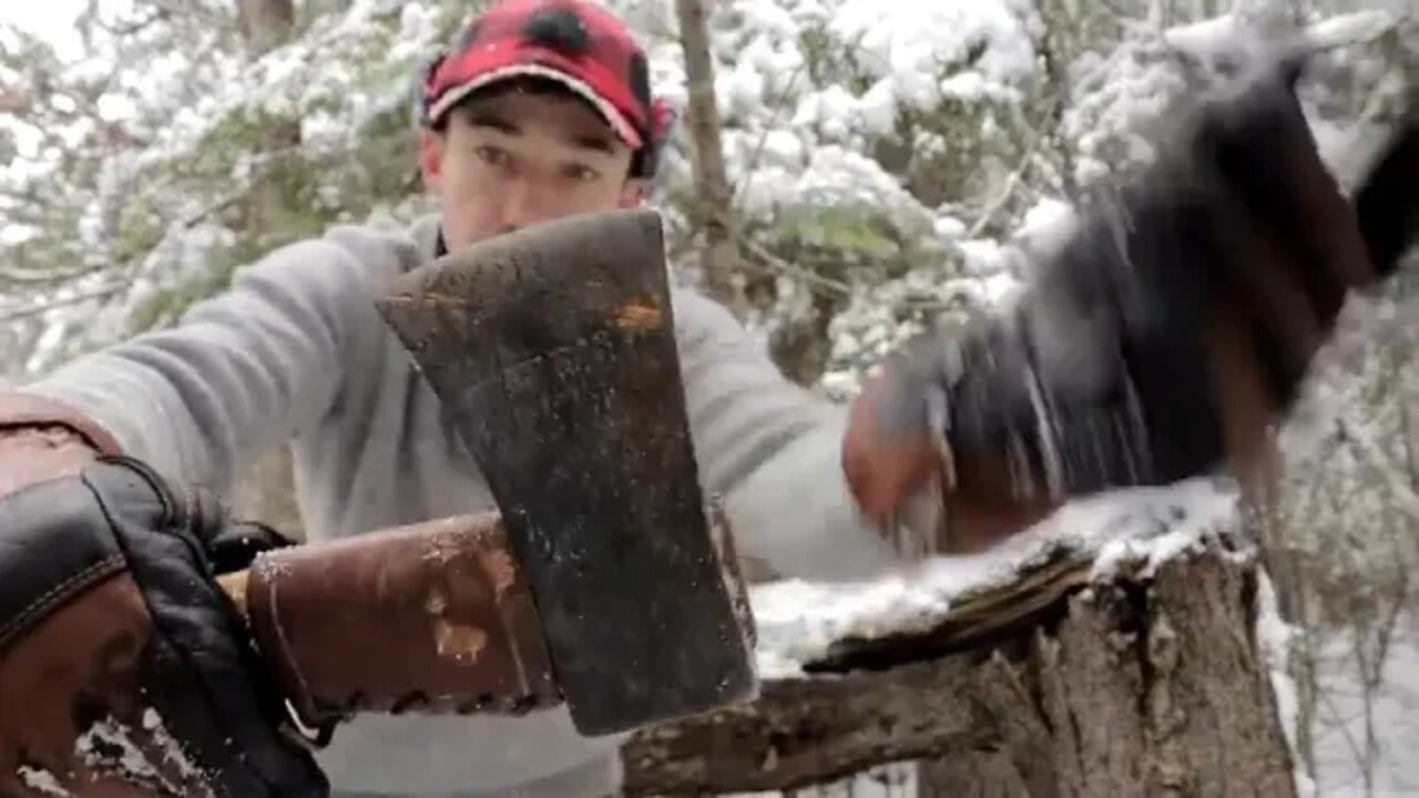 31 && SOLO BUSHCRAFT CAMP 4 Items Only Natural Shelter Wild Game Over the Fire