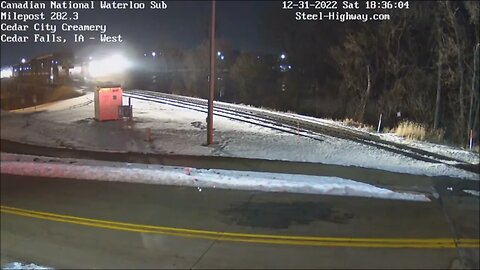 Snowplow on CN L570 Manifest at Iowa Falls and Cedar Falls, IA on December 31, 2022