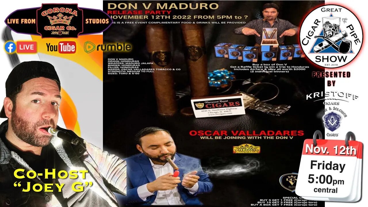 Don V Maduro Release Party with special guest Oscar Valladares