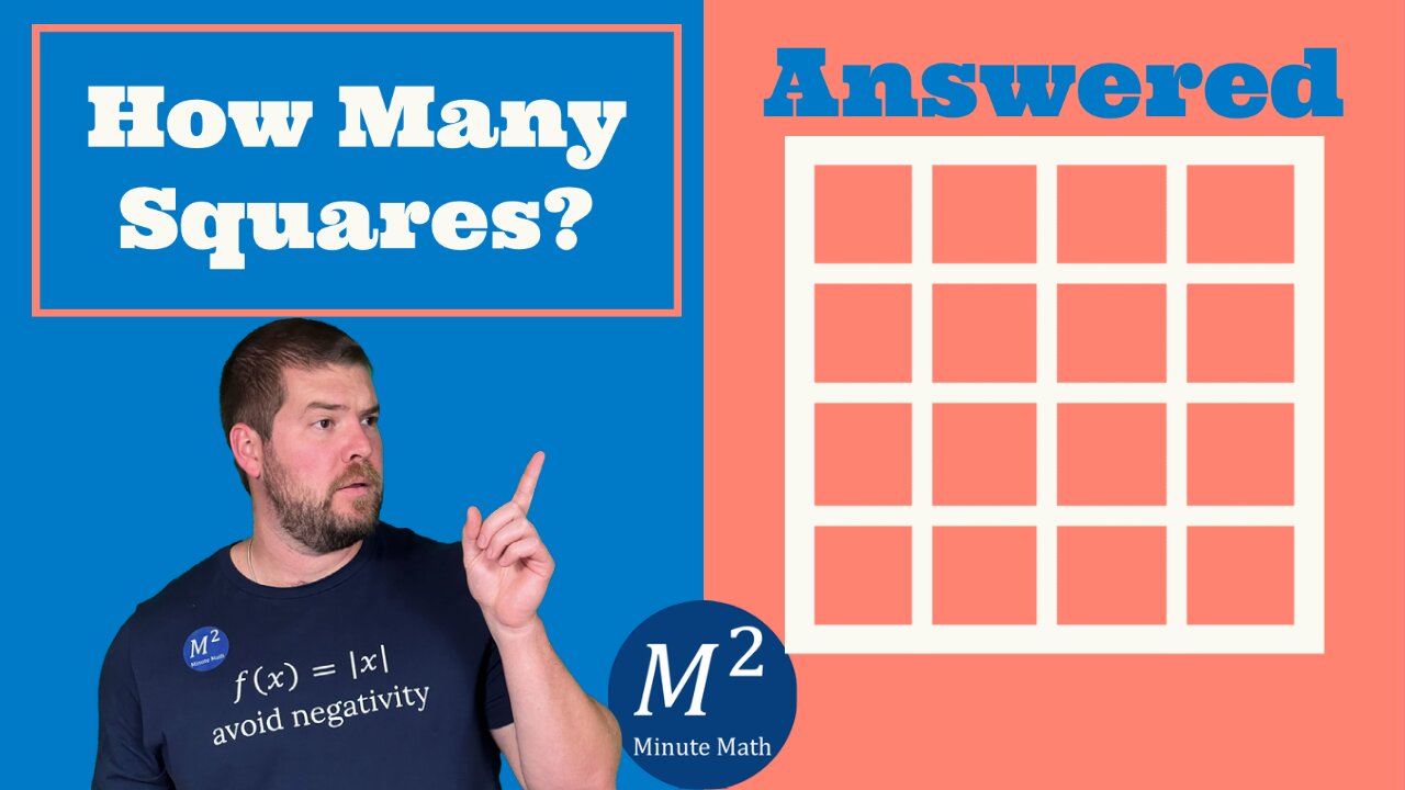 How Many Squares Do You See? Answered | Minute Math #shorts