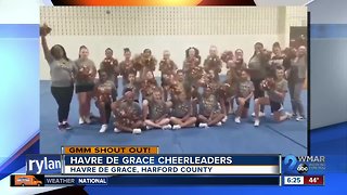 Good morning from the Havre de Grace Cheerleaders!