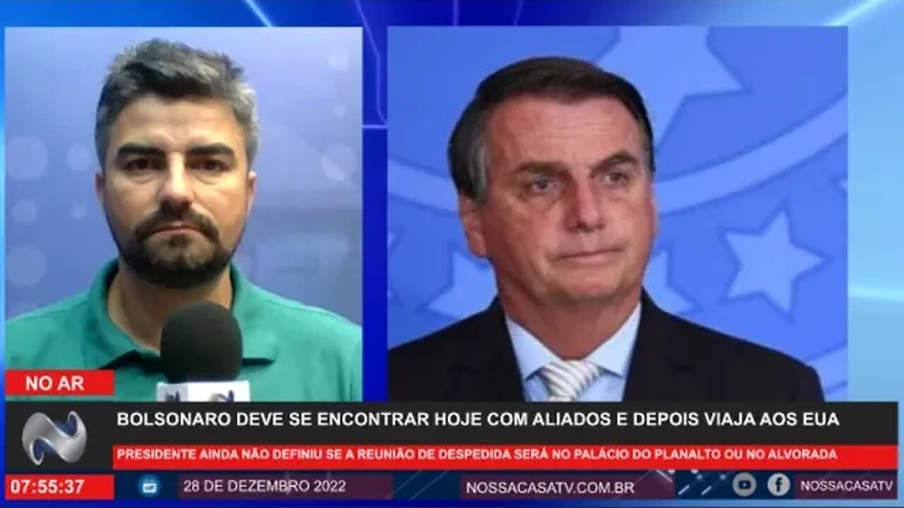 Presidente Bolsonaro deve se encontrar hoje com aliados e depois viaja aos EUA