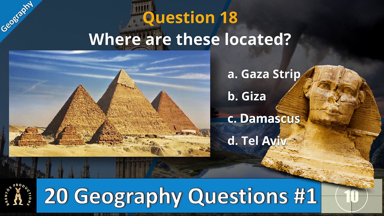 Geography Trivia Quiz #1 | 20 Multi-choice Questions | Medium Difficulty | #greatpyramid