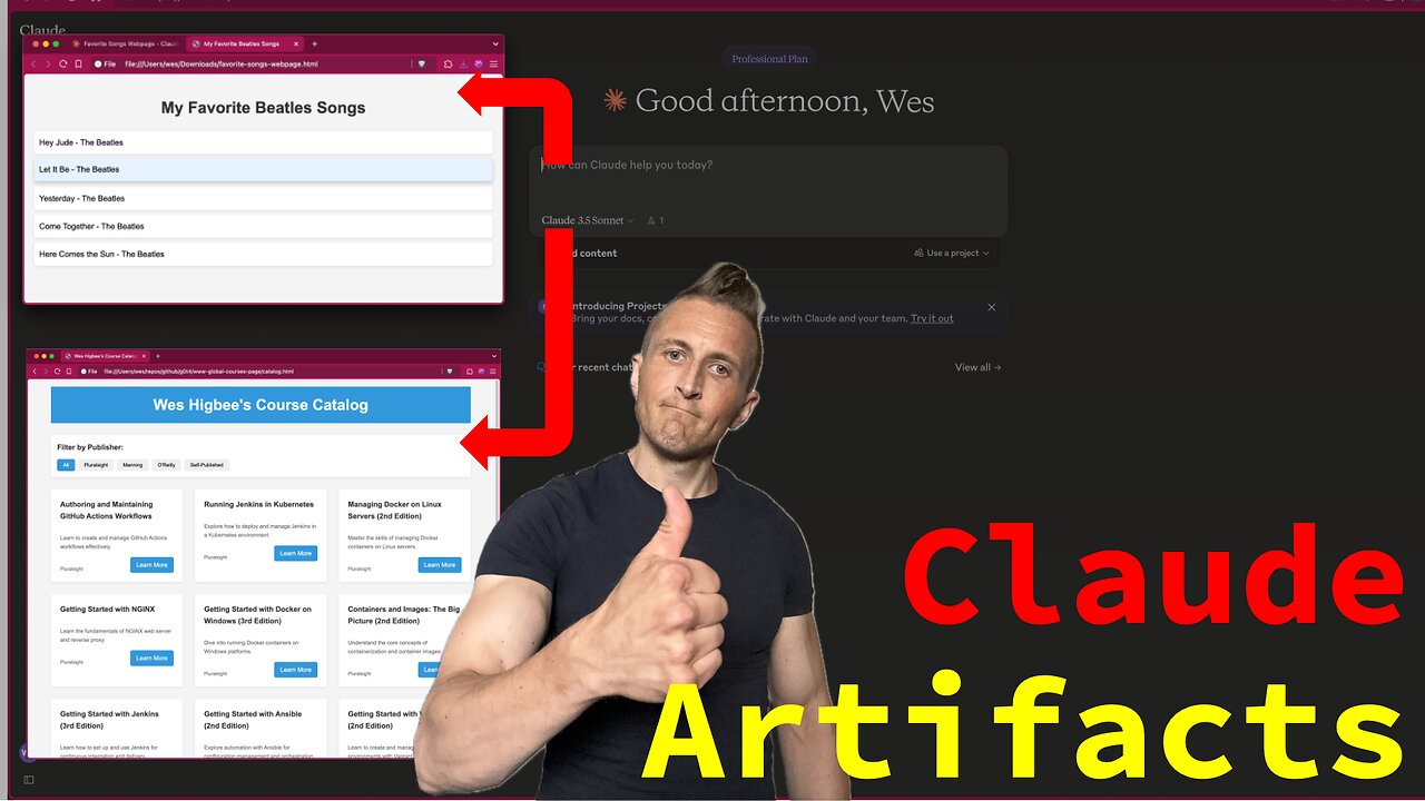 Chat Driven Web Design with Claude + Artifacts