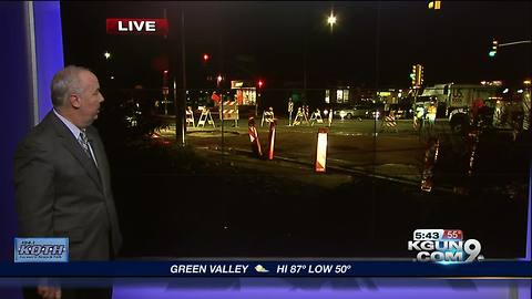 Water main break repair disrupts traffic at Speedway and Craycroft