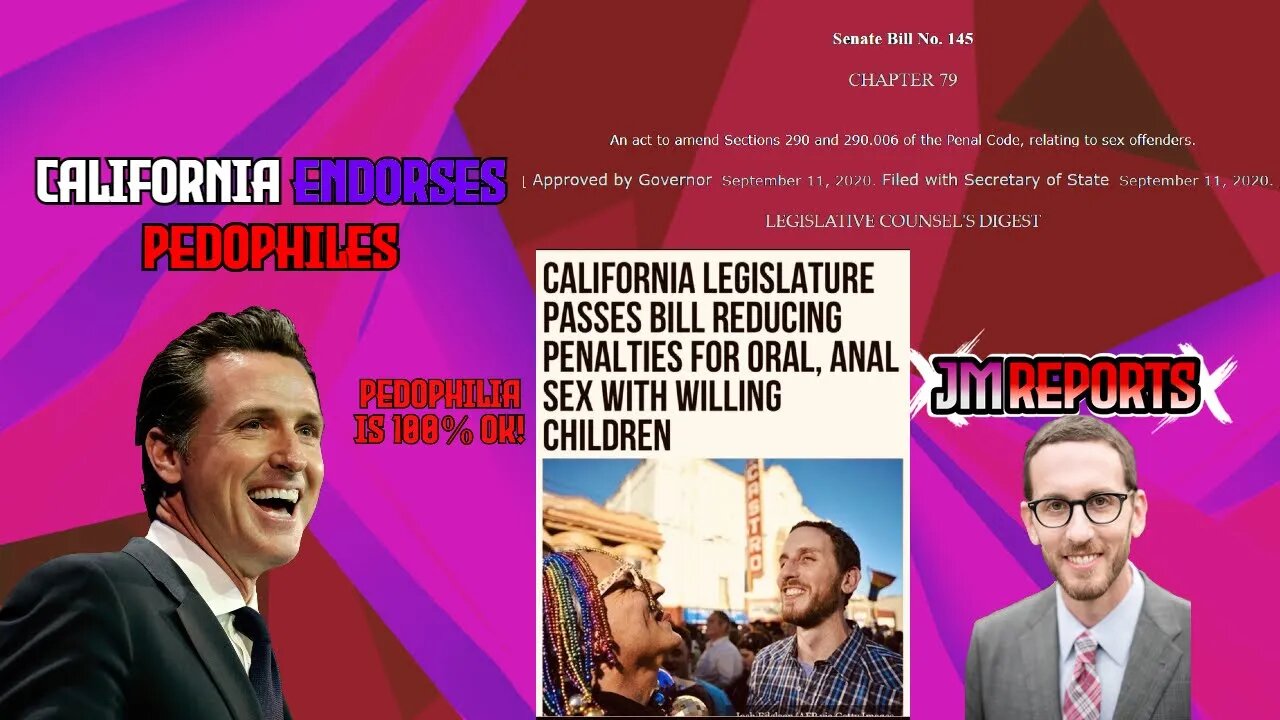 Gavin newsom passes bill for having sex with children time to nuke California & remove it from USA