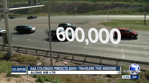 More than 600K Colorado drivers expected on roads Labor Day weekend