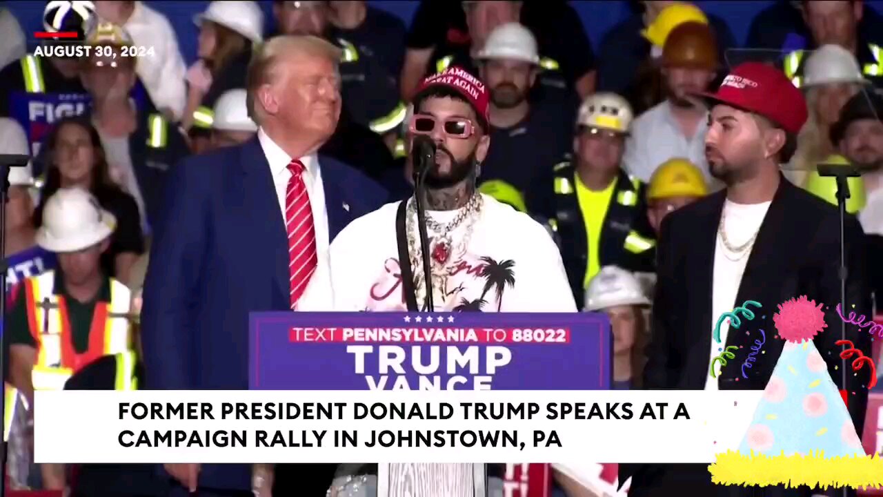 "Unlikely Duo: Anuel AA Shares Stage with Donald Trump at Pennsylvania Rally"