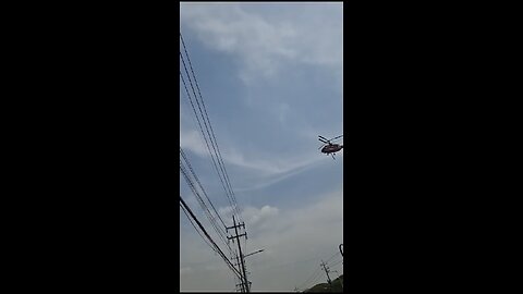 Helicopter trying to stop fire