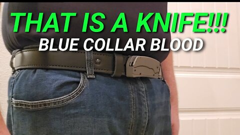 BELT BUCKLE KNIFE!!! BLUE COLLAR BLOOD