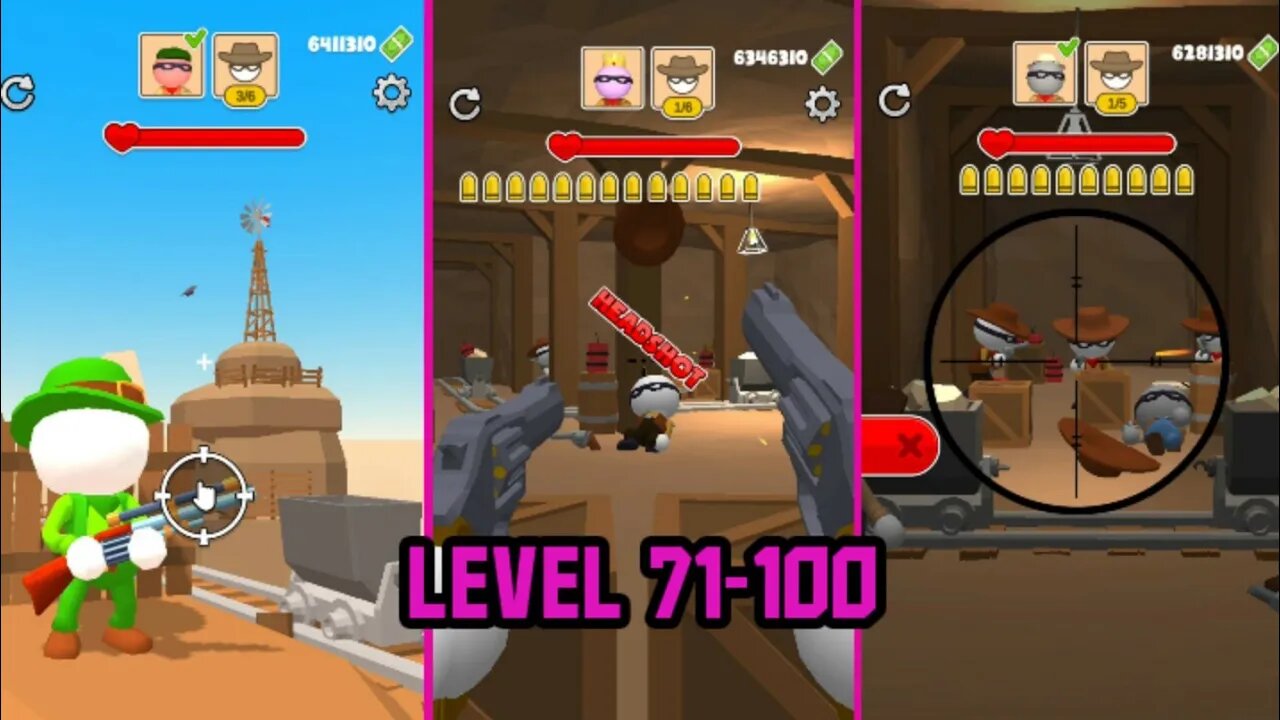 Western Sniper wild west | Level 71-100 | Casual Azur Games | Watch4Gain