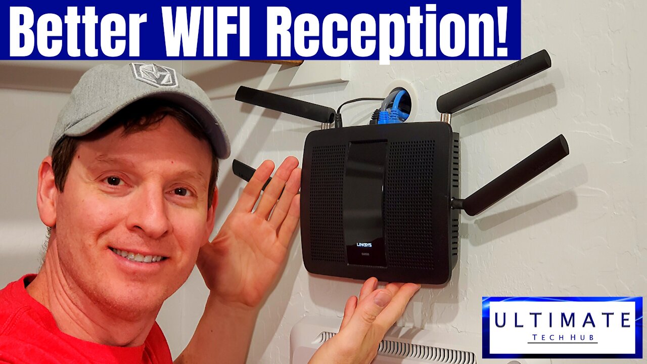 HOW TO MOUNT A WIRELESS ROUTER TO THE WALL -DIY - HIDE WIRES BEHIND THE WALL!-BETTER WIFI RECEPTION