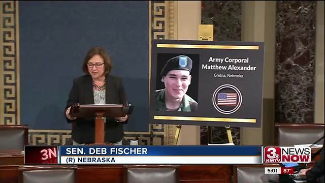 Sen. Fischer honors Cpl. Matthew Alexander