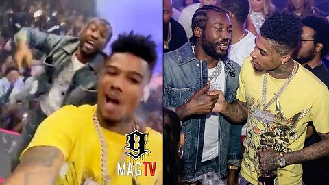 Blueface Avoids Rick Ross While Pulling Up On Meek Mill At Las Vegas Club! 🥶
