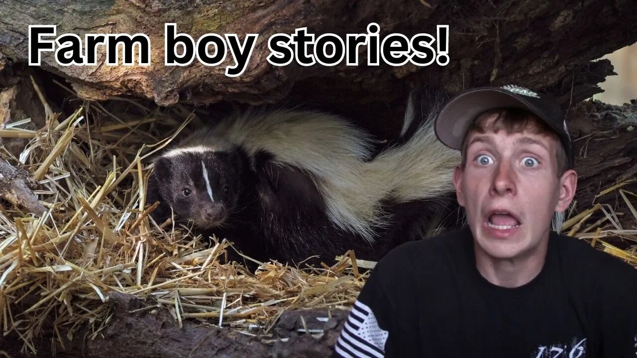 The skunk that nearly bested me 😂#farmboystories