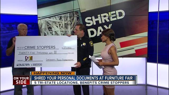 Cincinnati Police Department donates $25,000 to Crime Stoppers of Greater Cincinnati and Northern Kentucky